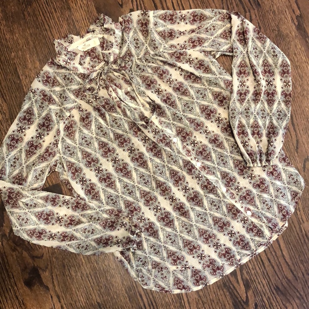 Hollister Girls Peasant Blouse size small